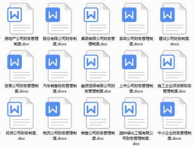全行业财务管理制度（word格式），可编辑修改