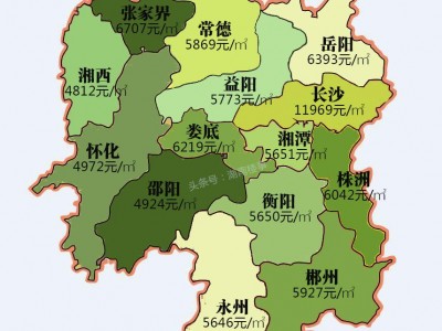 湖南14市州二手房房价情况丨湖南楼事制图
